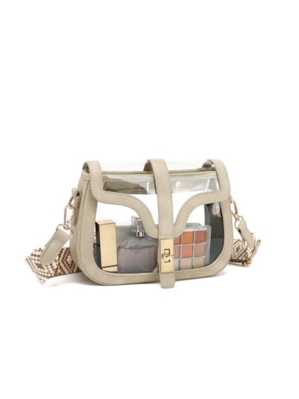Clear Crossbody Purse for Women Stadium Approved Concert Bag PVC Transparent